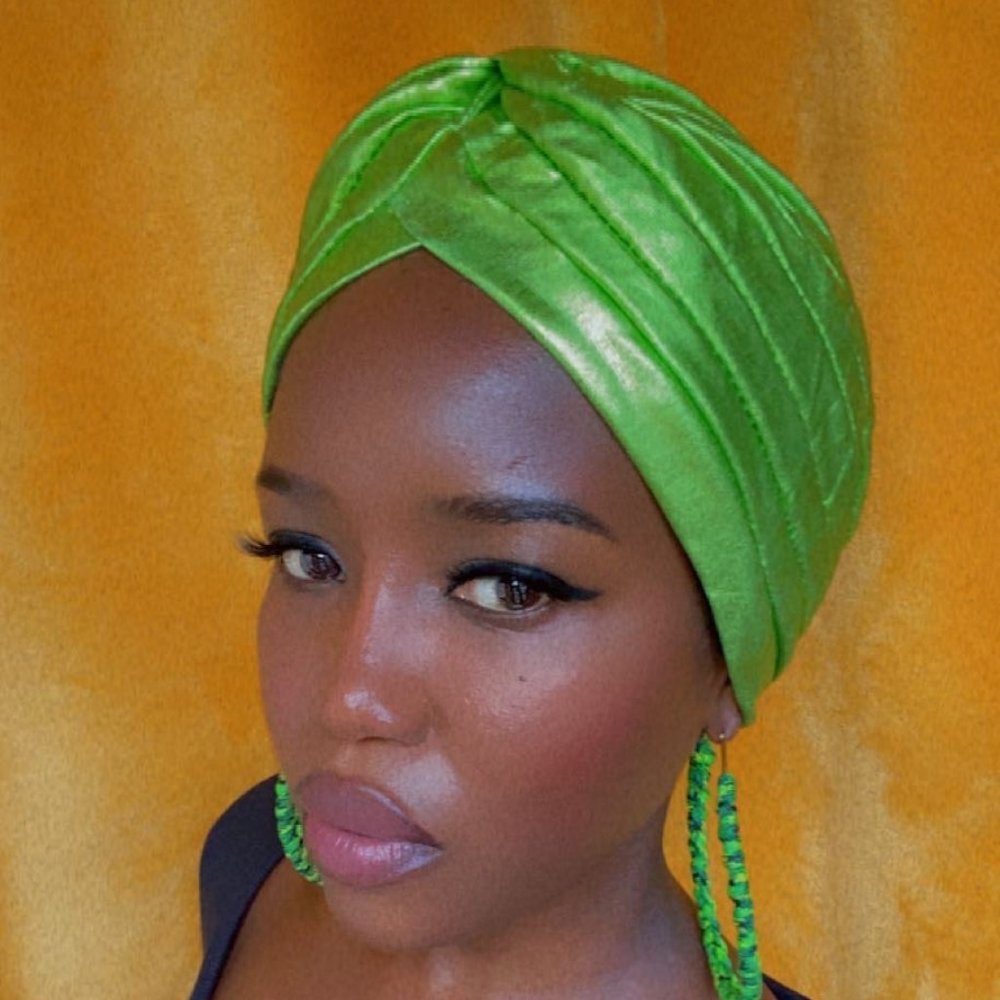 Handmade Satin-Lined Hair Turban Hair Cover - Protective Styling & Costume